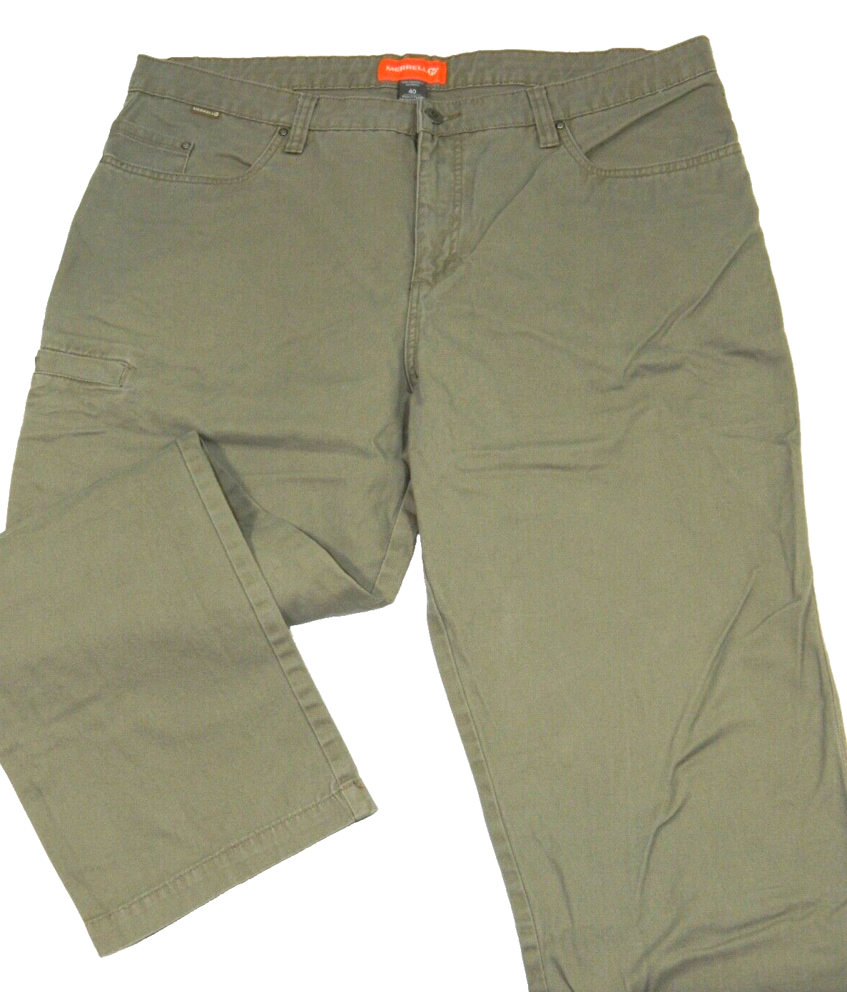 Jeans Cargo Uomo Merrell Oliva Relaxed Vestibilità Larga Tag 40 Misura 38x31