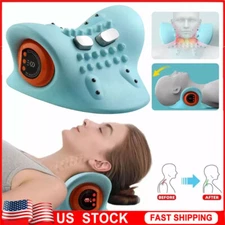 Massager New Neck Relaxer Portable Shiatsu Massage Pillow Cervical US