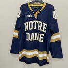 Notre Dame Navy Hockey Jersey Fighting Irish Sz Lg Nwt Under Armour Authentic