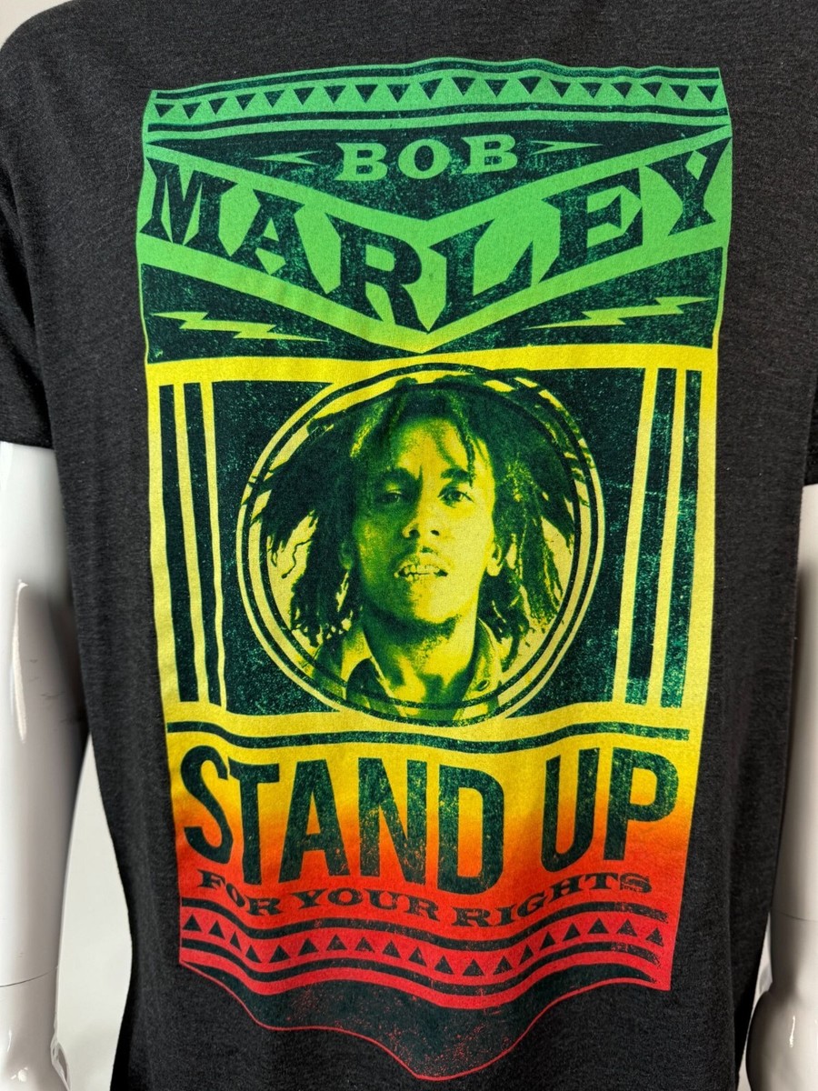 Bob Marley Stand Up For Your Rights Graphic T-Shirt XL Zion Rootswear Cotton/Pol View 2