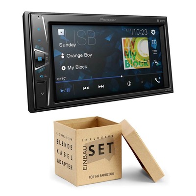 Pioneer DMH-G220BT 2 DIN Auto Radio mit Bluetooth für Honda CR-V IV Rubbertouch