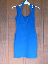 Guess Los Angeles Women's Dress Cobalt Blue Size Strappy Cutout Halter Size 6