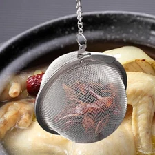 Stainless Steel Chain Tea Ball (1 Count), Tea Strainer with Chain, Mesh Tea Infu