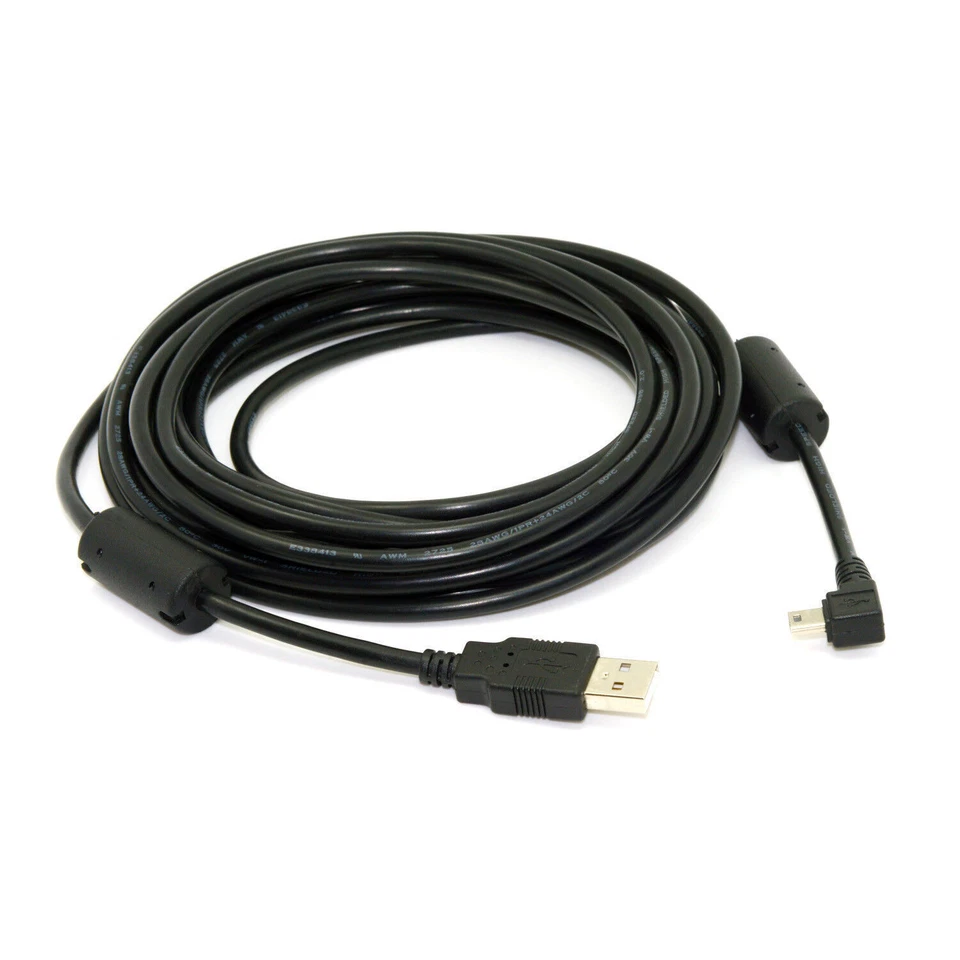 Mini USB B Type 5pin Male Right Angled 90 Degree - USB 2.0 Male Data Cable 5M - Image 3 of 4