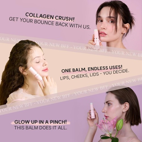 Rose Collagen Glow Multi Balm | Korean Skincare All-in-One Hydrating Multi Balm - Picture 6 of 7