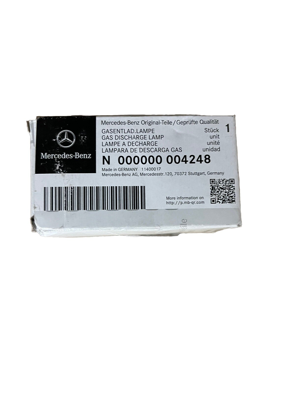 Genuine Mercedes-Benz Headlight Xenon Bulb N000000004248 for sale 