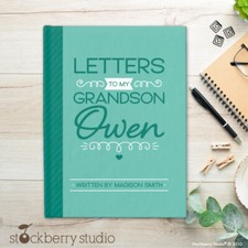 Letters to my Grandson Baby Boy Journal Name Personalized Gift for Newborn
