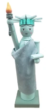 Wooden Christmas Nutcracker, 14", PATRIOTIC,NYC,STATUE OF LADY LIBERTY, 356,NP