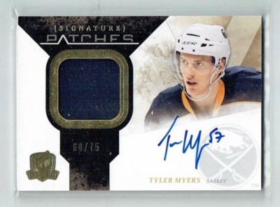 UPPER DECK NHLカード ENGRAINED HONORARY ENGRAVINGS TYLER MYERS 048/100 #HE-CM10 送料無料 中古 IT1 10-11 UD Upper Deck The Cup Signature Patches Tyler Myers