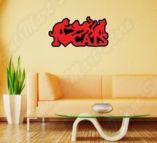 I Love Cats Crazy Cat Lady Cat Funny Wall Sticker Room Interior Decor 25"X18"