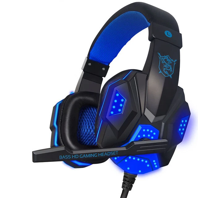 3D Gaming Headset Gaming Kabelgebundenes mit Mikrofon HD Stereo LED für PC Retoo - Bild 2 von 4