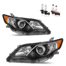 Headlights Hesdlamps For 2012 2013 2014 Toyota Camry Halogen W Bulbs Leftright