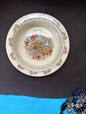 Bunnykins Royal Doulton 1984 Golden Jubilee Celebration Bowl Fruit Cart Vendor