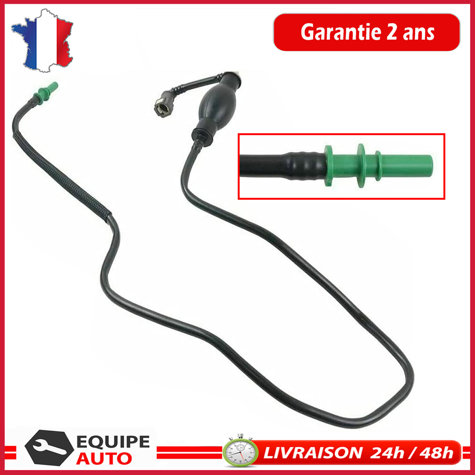 Poire d'amorçage avec clapet anti-retour en élastomère pour Trafic 2
