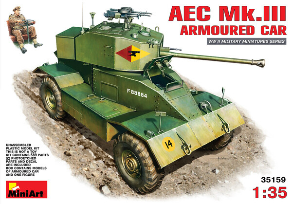 MINIART 1:35 KIT MEZZO MILITARE AEC MK.III ARMOURED CAR  537 PARTI   ART 35159
