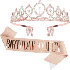 Birthday Queen Sash  Tiara Kit, Crowns  Tiaras for Women, Birthday Gift  Deco