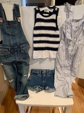 Abercrombie Kids GIRLS stripped Jumpsuits  1 sweater shorts  overalls New