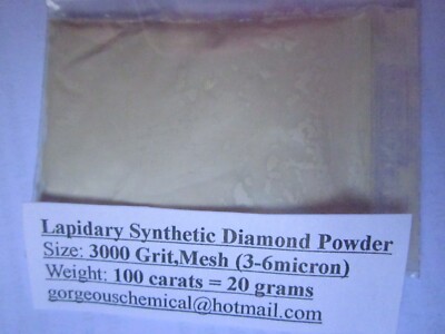 lapidary Diamond Powder 3000Grit,3/6micron,100 cts.= 20 Gram