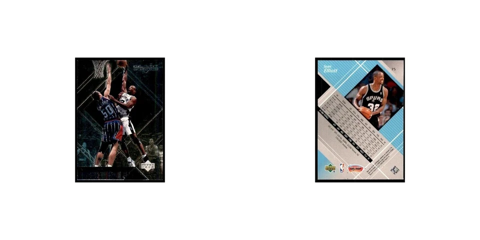 1999 Upper Deck Black Diamond Sean Elliot Spurs #75 - Image 3 of 3