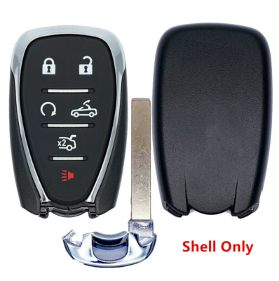 Replacement Key Fob Shell Case For 2016-2021 Chevy Camaro - 5 Button, Black