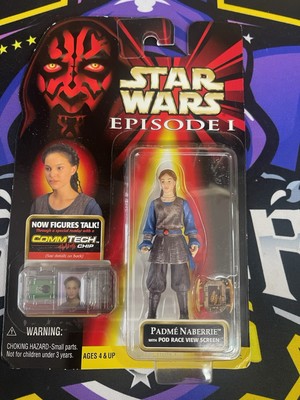 Star Wars Episode I Padme Naberrie  with pod race view screen Figure Hasbro 1998