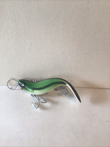 Vintage Heddon Lure Cousin II Blk Green To white Pat# 230592 Lot E42