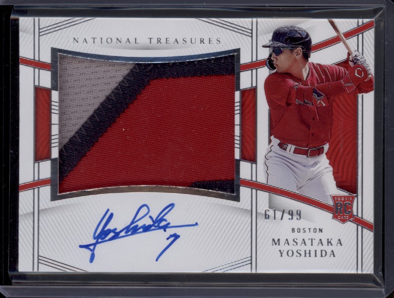 2023 National Treasures Masataka Yoshida Rookie Patch Auto 3-Color RPA RC /99