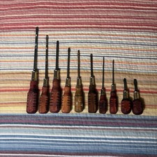 Unbranded Screwdriver Set Unisex Os Brown Fair Vintage Wood Handle 10pc Tool Lot Unbranded Screwdriver Set Unisex Os Brown Fair Vintage Wood Handle 10pc Tool Lot