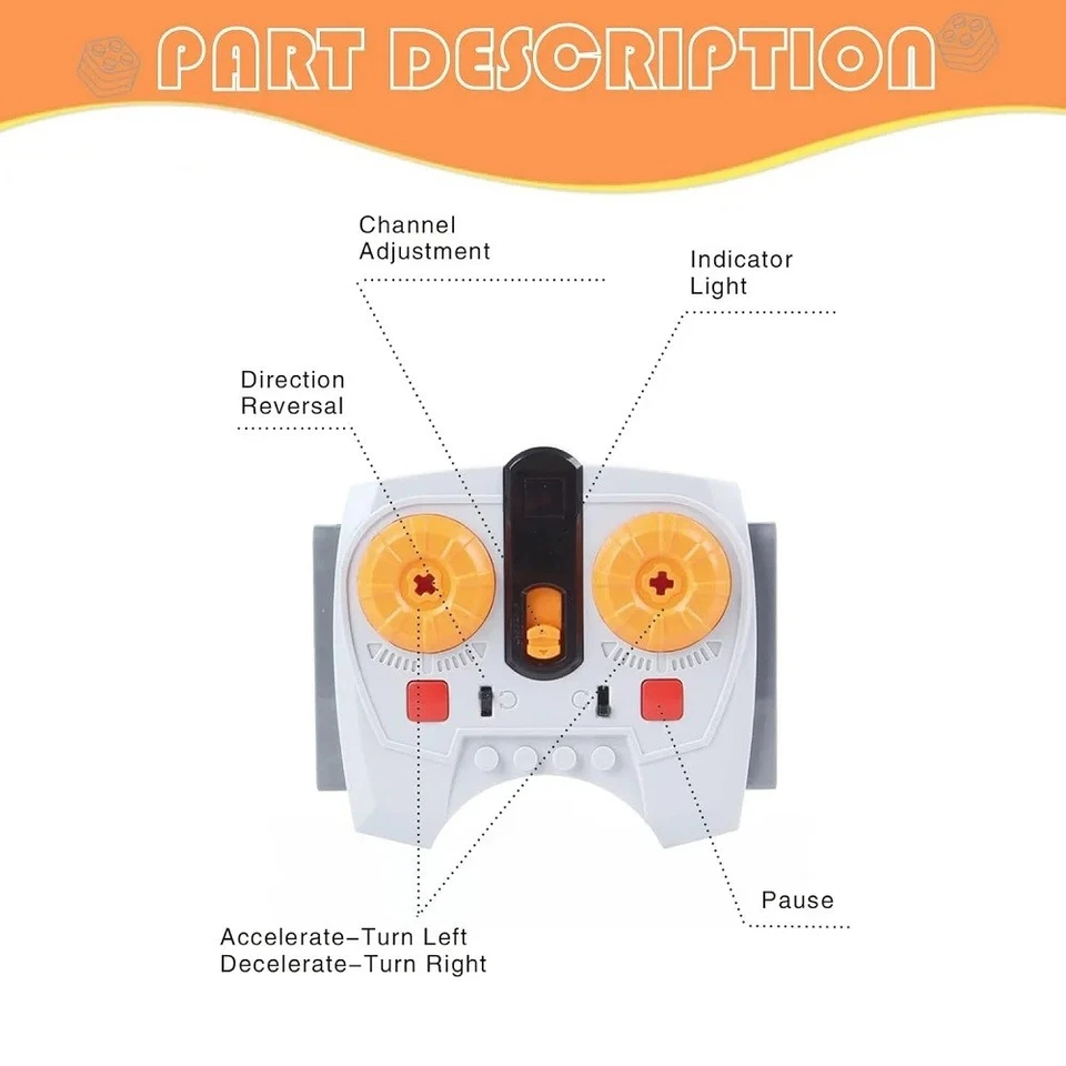 16Pcs Power Functions Technic Motor Remote Receiver Battery Box Fit For Lego - Image 2 of 4