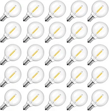 G40 Led Replacement Light Bulbs 1W Shatterproof Globe Bulb Fits E12 Candelabra S