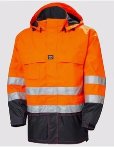 Helly Hansen 71374 Veste Hi-Vis de Potsdam 4XL Manteau de travail imperméable orange NWT