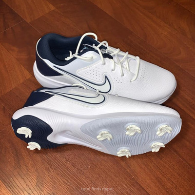 Nike Victory Pro 3 Golf Shoes Men s Size 11 White Blue Spiked New!