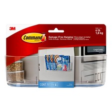 Command Caddy, Clear, Large, Under Sink Organizer, 1 Wall Caddy
