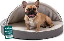 Furhaven 26" Round Orthopedic Dog Bed for Medium/Small Dogs w/ Medium, Gray