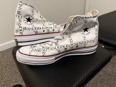 Converse x JW Anderson Chuck Taylor All Star High Top White Logo Print Size 9Men
