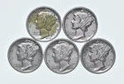 High Grade Lot 1939 1939 1939 1934 1937 Mercury Dime Collection *808