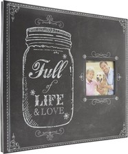 Full of Life  Love, Mason Jar, postbound scrapbook album with window