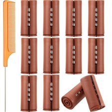 12 Pieces Large Hair Perm Rods Set Cold Wave Rods Plastic Hair Curling Roller...