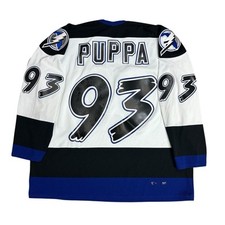 Vintage 90s Tampa Bay Lightning Darren Puppa NHL Jersey Air Knit Size Men's XL