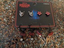 Stranger Things Hellfire Club Earring Set 4 P...