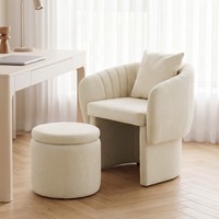 Homcom Relaxsessel Mit Hocker Loungesessel Mit Geschwungene RüCkenlehne
