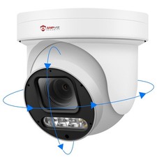 Anpviz 6MP PoE PTZ Camera Outdoor, 5X Optical Zoom 2.7 13.5mm Lens, Pan White