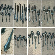 VTG Oneida Simeon L & George H. Rogers Homestead Stainless Flatware 51 Pieces