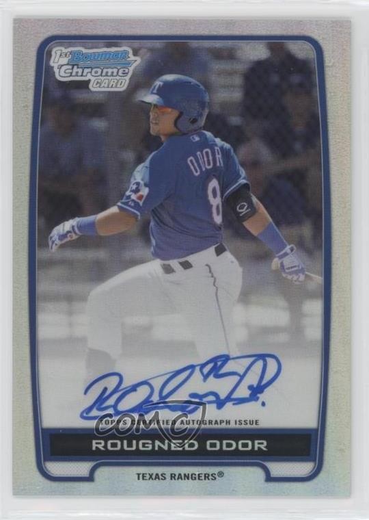 2012 Bowman Chrome Prospects Refractor 273/500 Rougned Odor #BCA-RO Auto 0v1