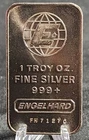 Vintage Engelhard 1 oz Silver 999 Fine Bar Classic Globe E/Logo Reverse #FH71276