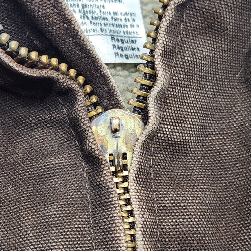 Vintage Carhartt Jacke 2XL braun C61 DKB Sherpa gefüttert Ridge Workwear distressed - Bild 6 von 13