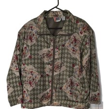 EVR 80's/90's 2 Piece Windbreaker Track Jacket Women Size L