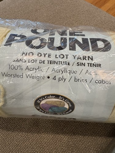 CARON ONE POUND LOT OF 4 Skeins #564 Pure Fisherman NO DYE LOT YARN Beige - Picture 6 of 6