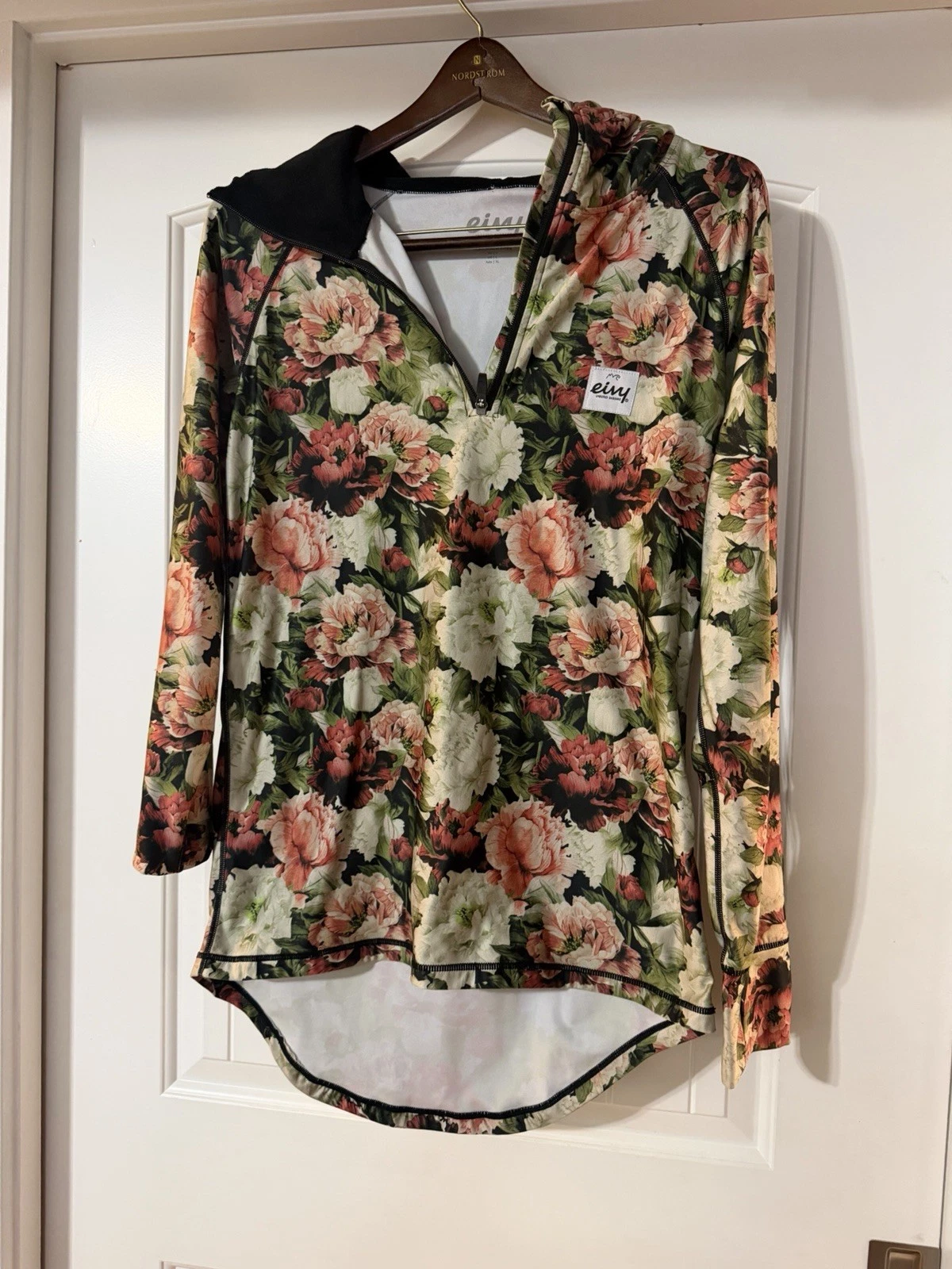 Eivy Ice cold Zip Hood Top Base layer - Women’s Size Large Autumn Bloom