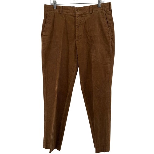 Brooks Brothers Clark Brown Corduroy Pants Mens 34x30 Straight Fit Stretch